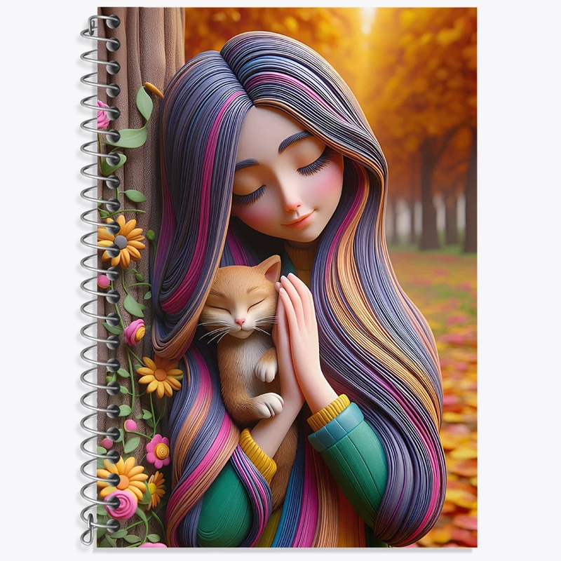 دفتر لغت 50 برگ خندالو طرح دخترانه کد N4603