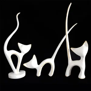 مجسمه دنیا دکوری سرمد مدل گربه دم بلند مجموعه 3 عددی