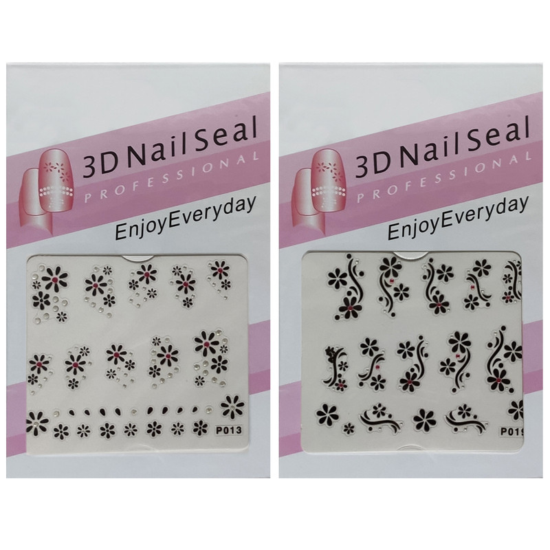 استیکر طراحی ناخن مدل P013 - P019 کد 1261 مجموعه 2 عددی