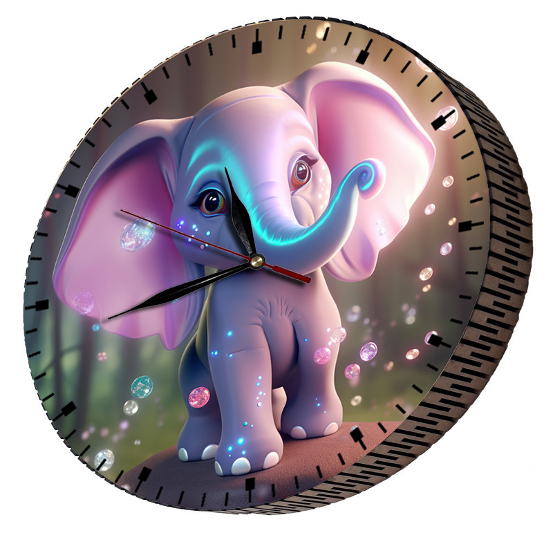 ساعت دیواری کودک مدل فیل