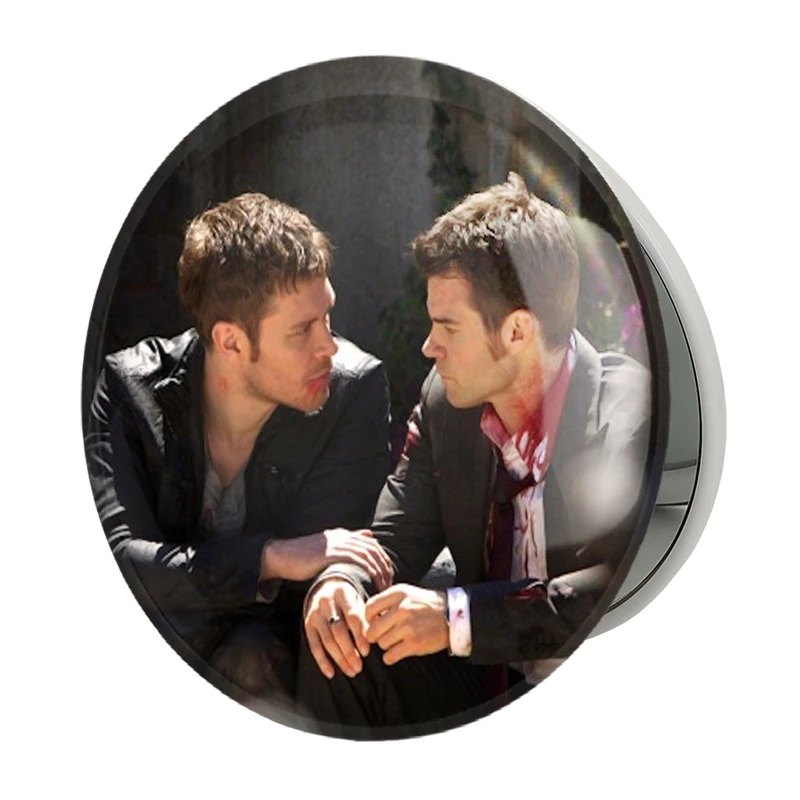 آینه جیبی خندالو طرح الایژا و کلاوس مایکلسون اصیل ها The Originals مدل تاشو کد 20304 