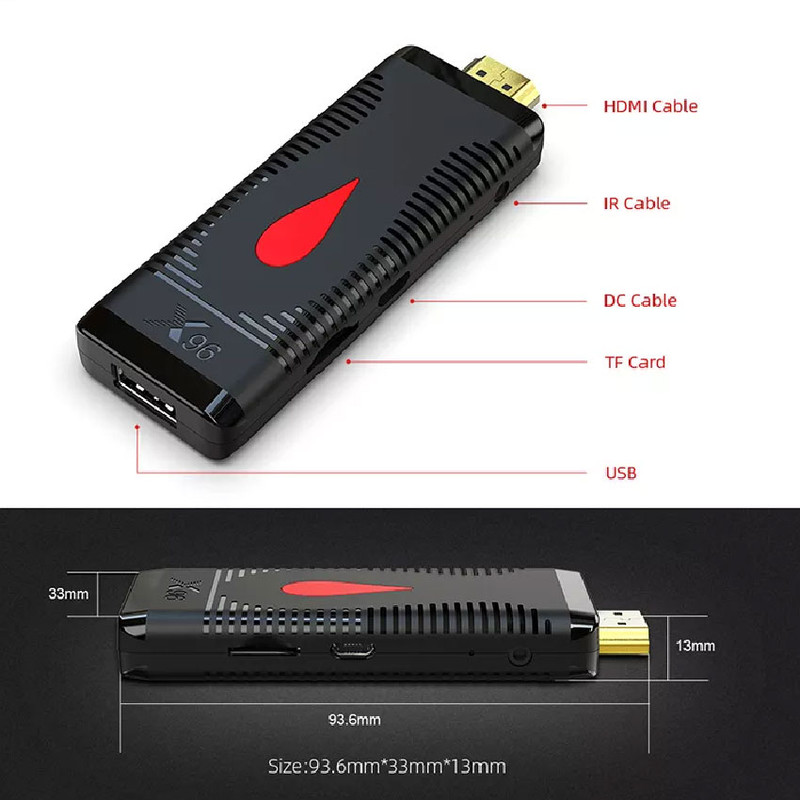 اندروید باکس ايكس96 مدل stick box S500