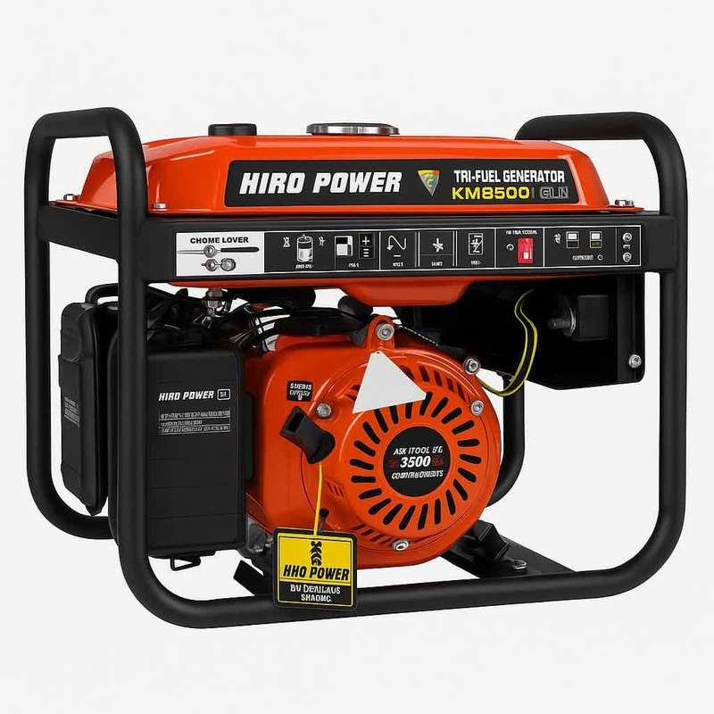 موتور برق گازسوز 7 اسب بخار هیرو پاور مدل km8500+GLN