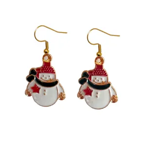 گوشواره دخترانه مدل آدم برفی کد SNOWMAN-CHRISTNAS-2022