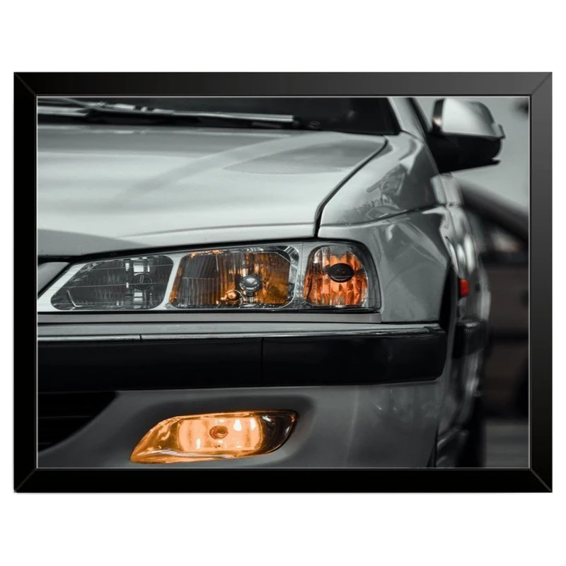 تابلو بکلیت طرح ماشین و خودرو پژو پارس مدل b-po1540 فریم مشکی