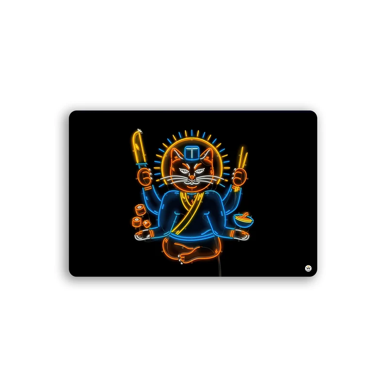 ماوس پد مخصوص بازی شادیت مدل گربه نئونی کد2116 سایز 37*24 سانتی متر 