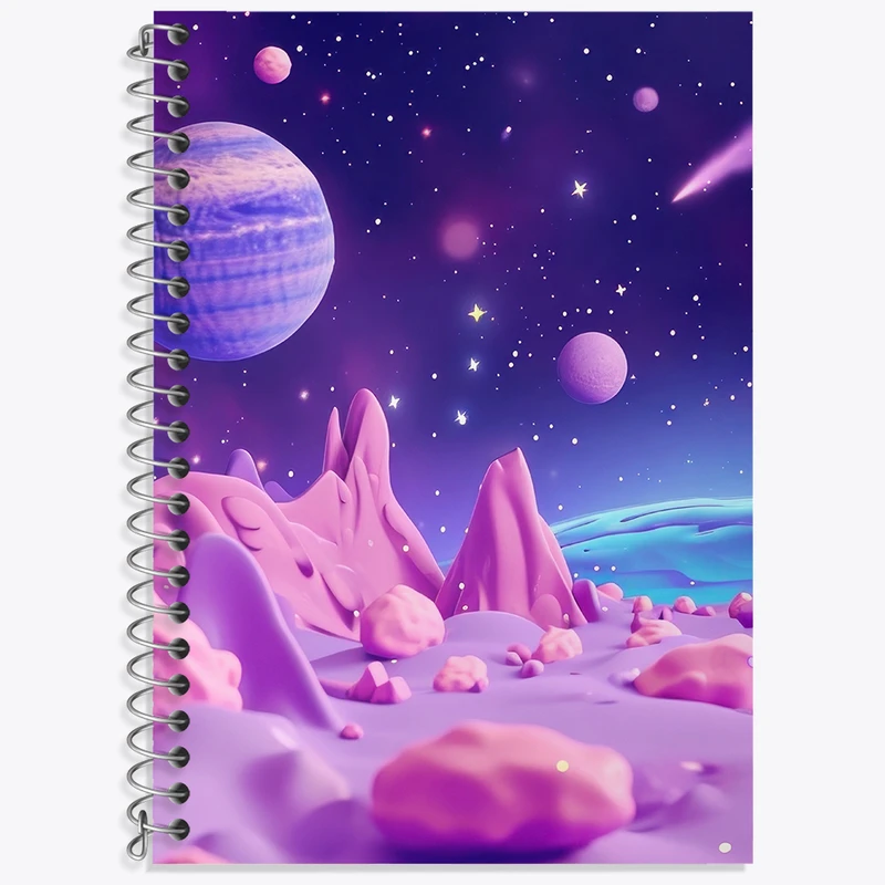 دفتر نت موسیقی 50 برگ خندالو طرح فضایی کد N2247