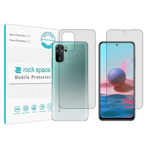 Rockspace transparent screen protector HyGEL model suitable for Xiaomi Redmi Note 10 mobile phone with back protector