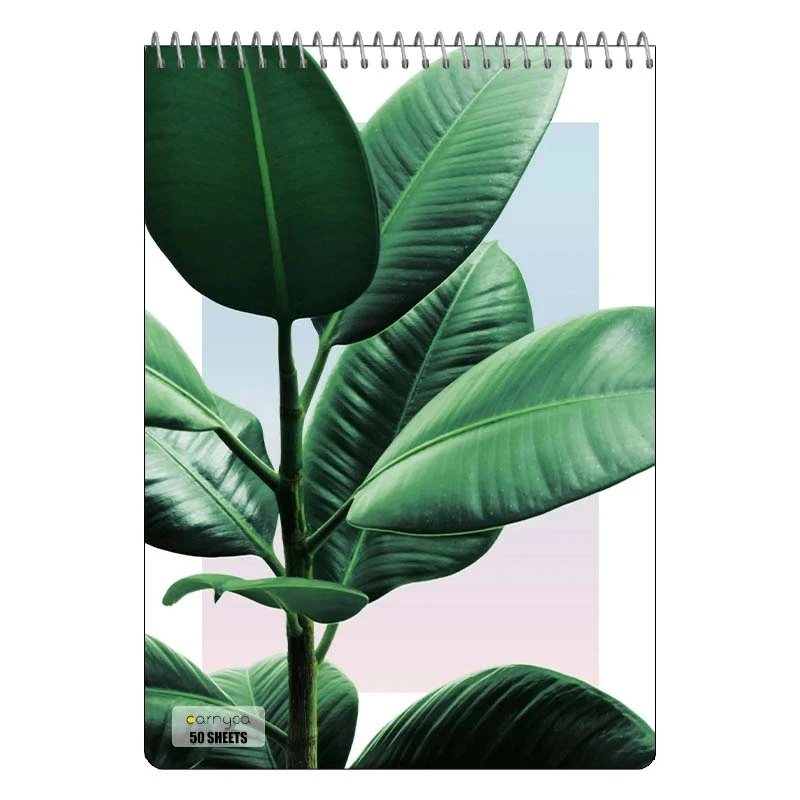 دفتر نقاشی 50 برگ سیمی کارنیکا طرح گل استوایی tropical کد 12710