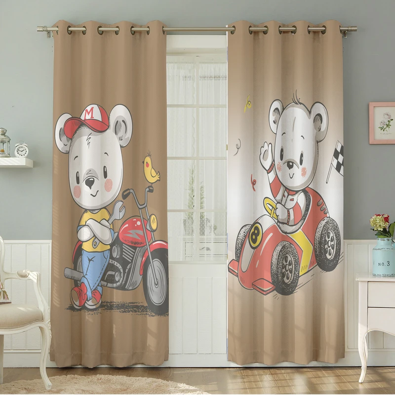 پرده نیروانا طرح کودک  مدل مخمل کد 8289سایز 140×280 سانتی متر