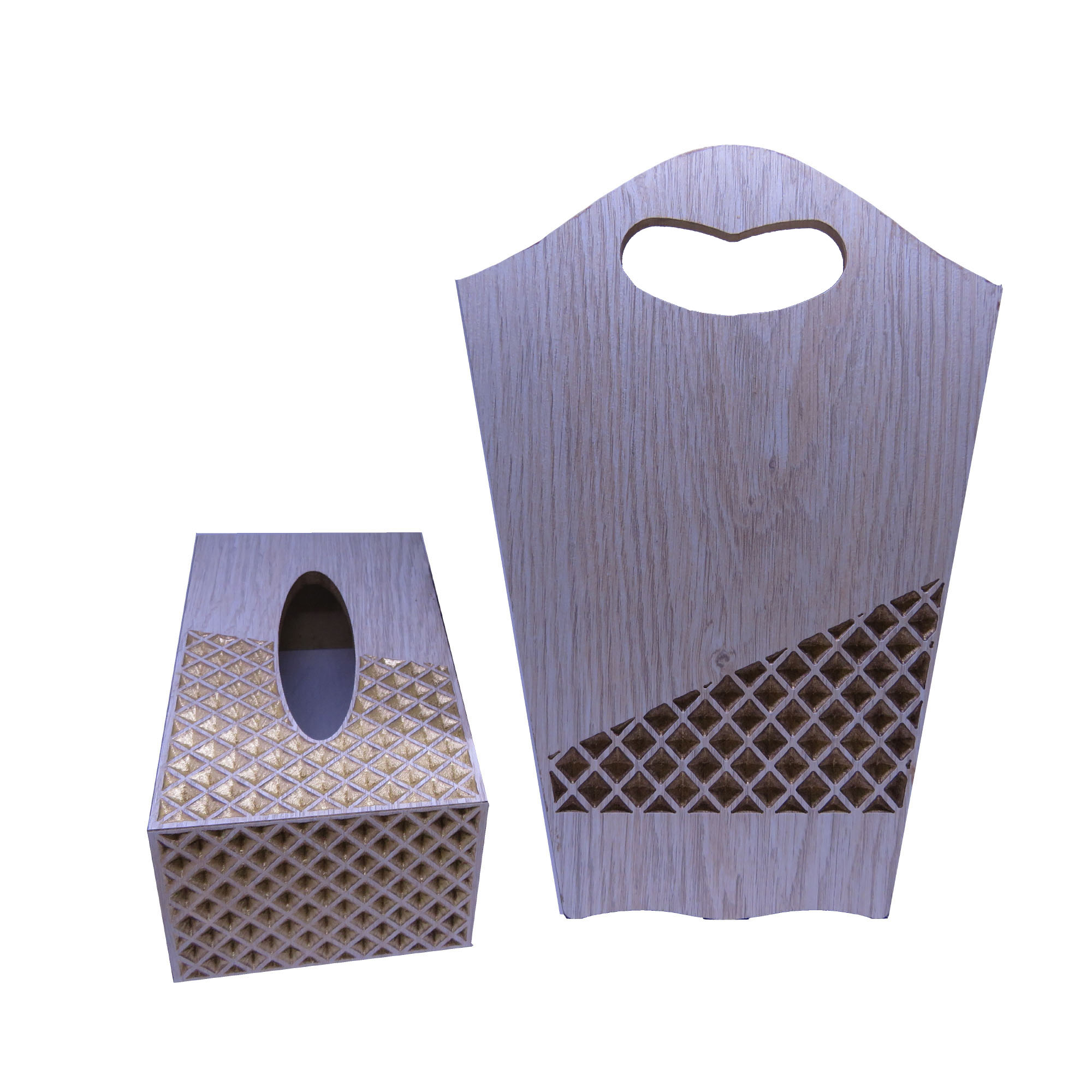 ست سطل و جای دستمال کاغذی مدل  صنم