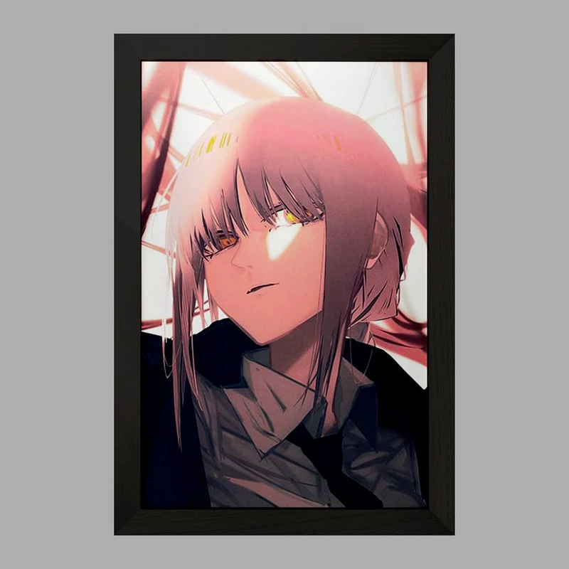 تابلو خندالو مدل ماکیما انیمه مرد اره ای Chainsaw Man  کد 18004