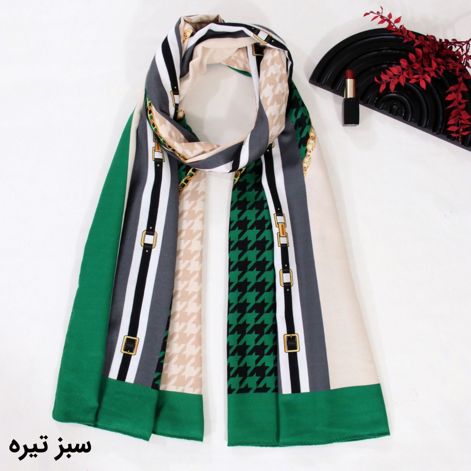 شال زنانه مدل موهر طرح پیچازی کد 2762 - - 16