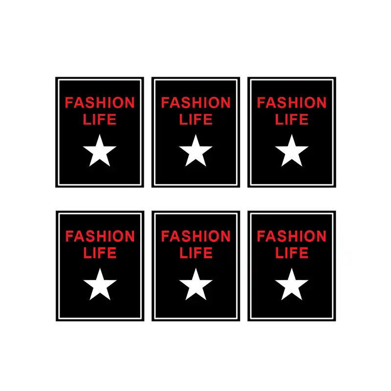 استیکر پارچه و لباس طرح فشین لایف مجموعه 6 عددی