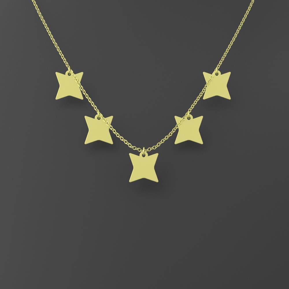 گردنبند طلا 18 عیار زنانه مدوپد مدل ستاره کد RNA15390 -  - 4