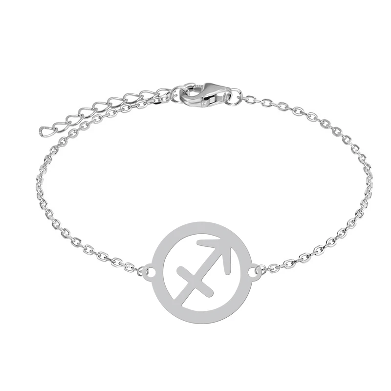 دستبند زنجیری زنانه هایکا مدل نماد ماه تولد آذر کد z.dh181