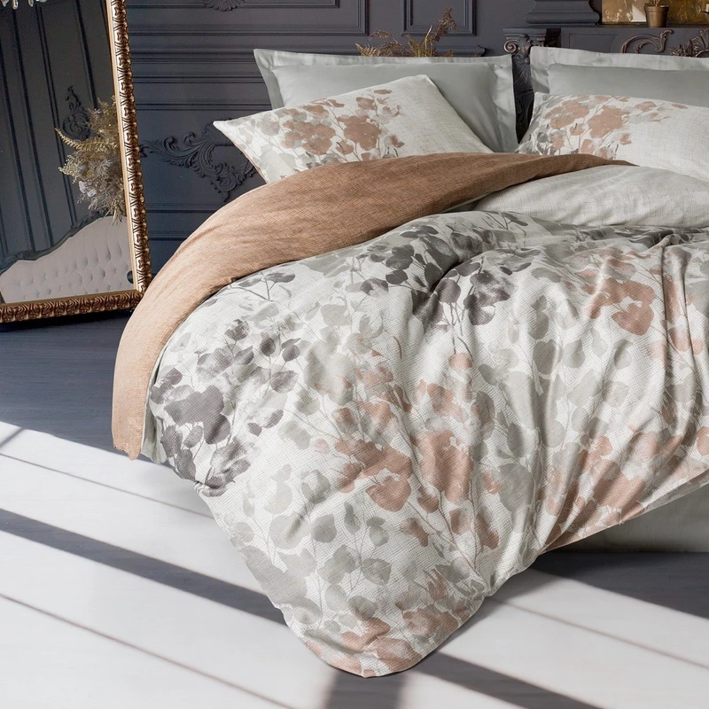 سرویس ملحفه 2 نفر 6 تکه کاتن باکس مدل BLATT GRI