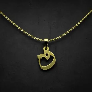 گردنبند طلا 18 عیار زنانه مدوپد مدل حرف ق کد I2-1-1888