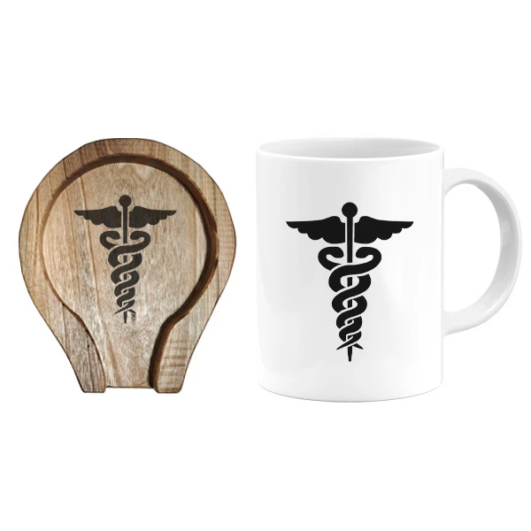  ماگ گالری وبفر مدل داروسازی به همراه زیر لیوانی