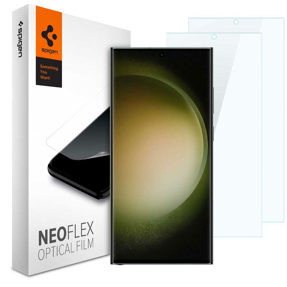 محافظ صفحه نمایش اسپیگن مدل NeoFlex مناسب برای گوشی موبایل سامسونگ Galaxy S23 Ultra بسته دو عددی