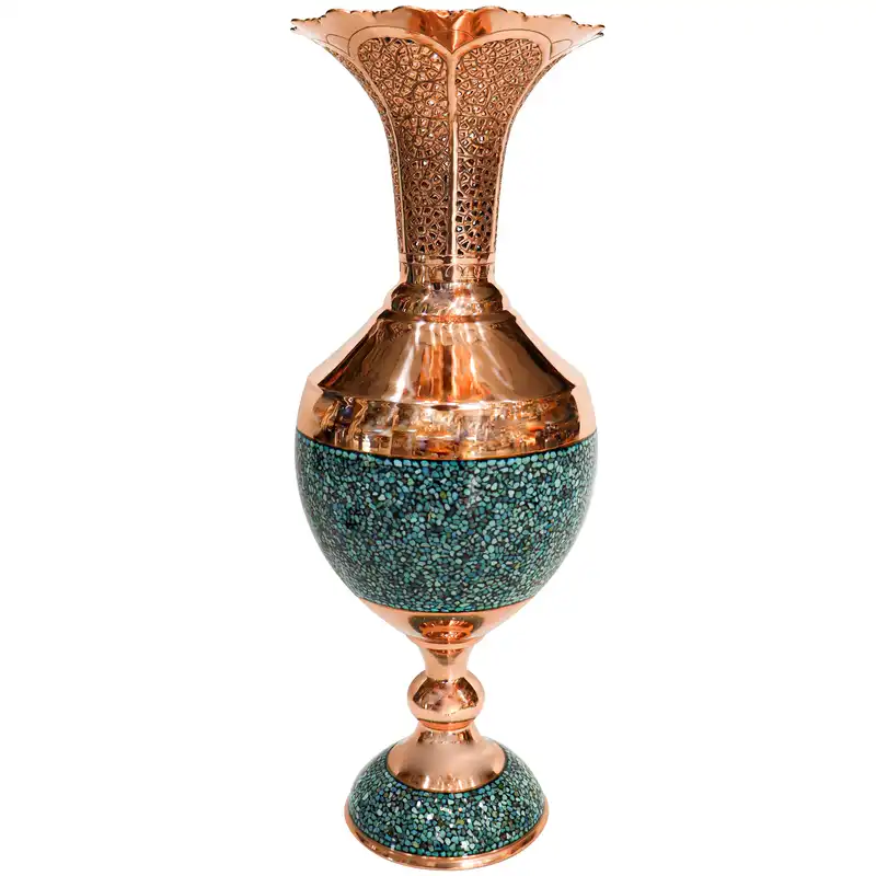 گلدان فیروزه کوبی کد L43 بسته 2 عددی