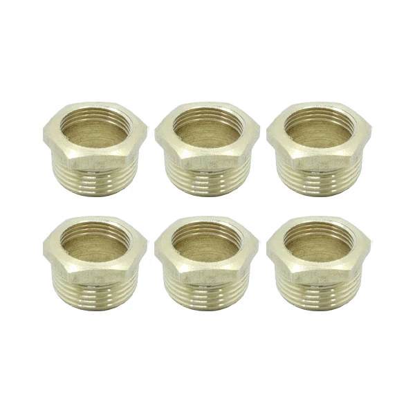 اتصال تبدیل دینا مدل برنجی سایز 1 - 3/4 اینچ بسته 6 عددی