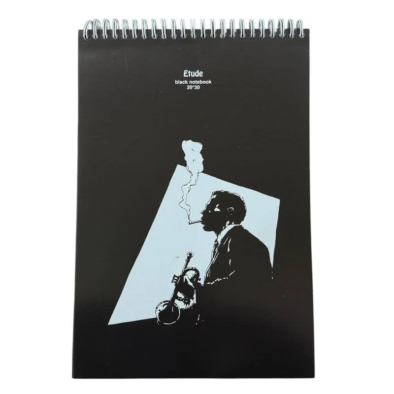 دفتر طراحی 20 برگ اتود طرح سیاه برگ مدل 20*30