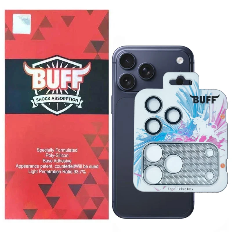 محافظ لنز دوربین فلزی بوف مدل 2in1 FullProtection netshield مناسب برای گوشی موبایل اپل iPhone 17 Pro Max