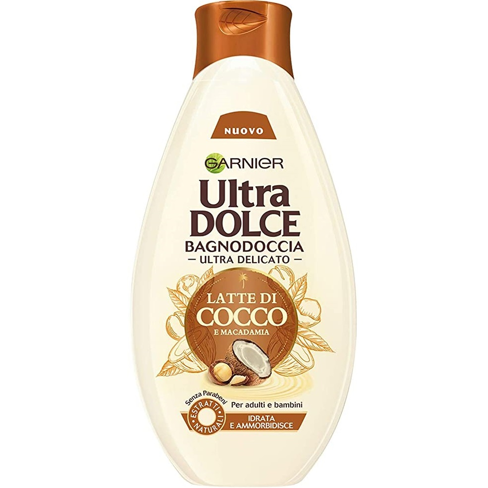  شامپو بدن گارنیه سری Ultra Dolce مدل شیر نارگیل و ماکادمیا حجم 500 میلی لیتر 