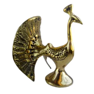 مجسمه برنجی مدل طاووس دم پهن