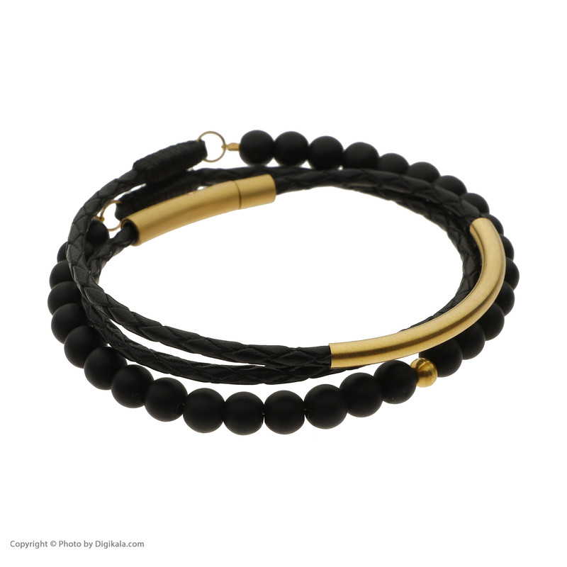 دستبند طلا 18 عیار مردانه تاج مدل G404