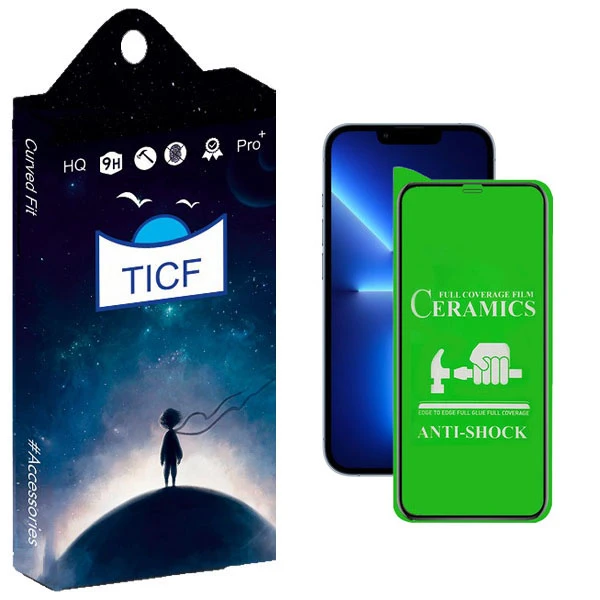 محافظ صفحه نمایش سرامیکی تی آی سی اف مدل NEW مناسب برای گوشی موبایل اپل IPHONE 13 PROMAX