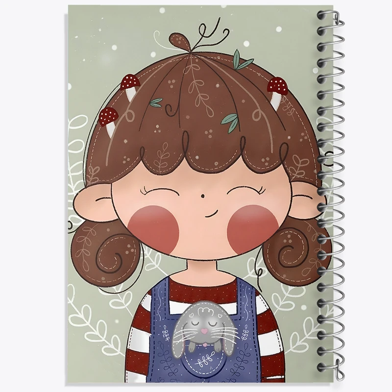 دفتر مشق 50 برگ خندالو طرح دخترانه کد N5631