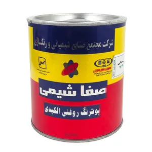 پوشرنگ روغنی الکیدی مشکی صفا شیمی مدل B705 وزن 980 گرم