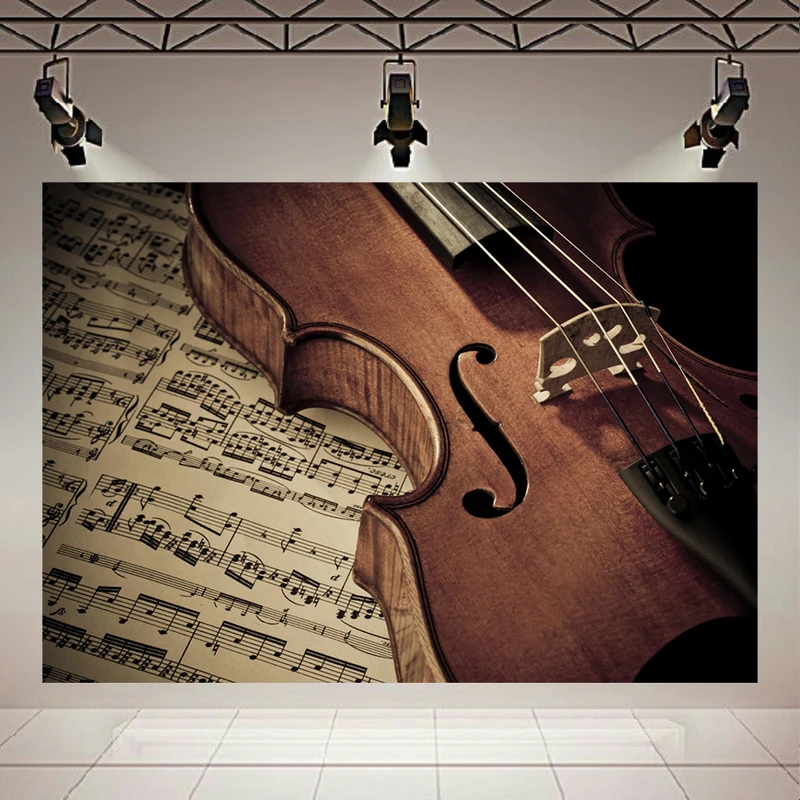 پوستر مدل بک لایت طرح نت موسیقی و ویالن کد 3