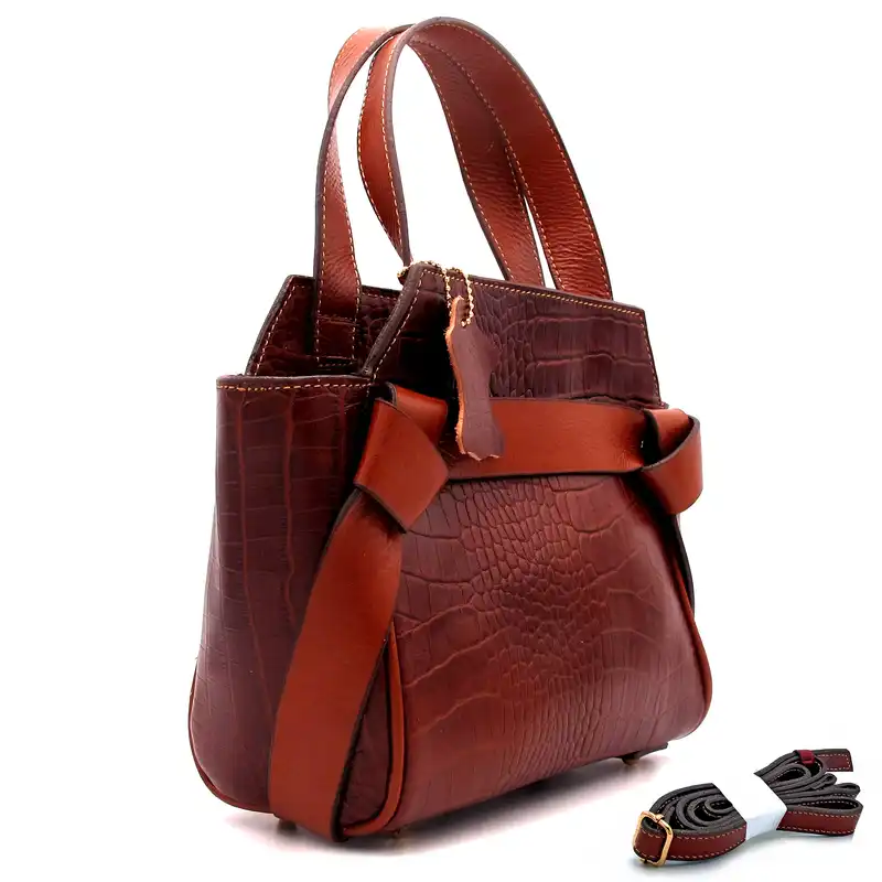 کیف دوشی زنانه مدل چرم طبیعی کدMRS141