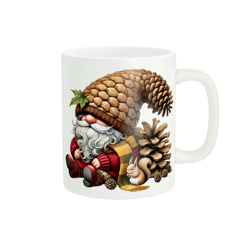 ماگ پادآفرین مدل پاییز طرح عروسکی کاج کد PM650