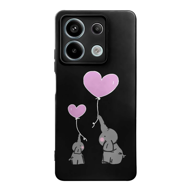 کاور قاب گارد طرح فیل قلب صورتی کد s10974 مناسب برای گوشی موبایل شیائومی Redmi Note 13 Pro 5G