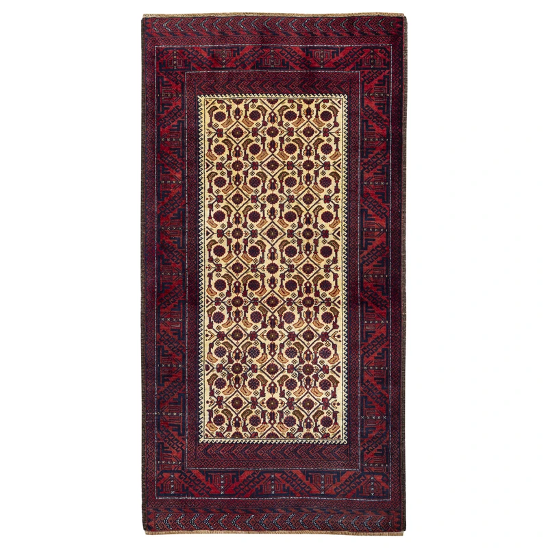 فرش دستبافت یک و نیم متری مدل بلوچ 19.48.1500