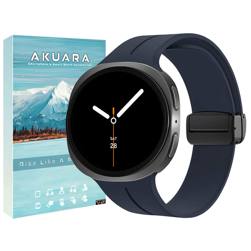 بند آکوآرا مدل Silicone Magnet sm8 مناسب برای ساعت هوشمند سامسونگ Galaxy Watch 8 40mm/44mm/Classic 46mm