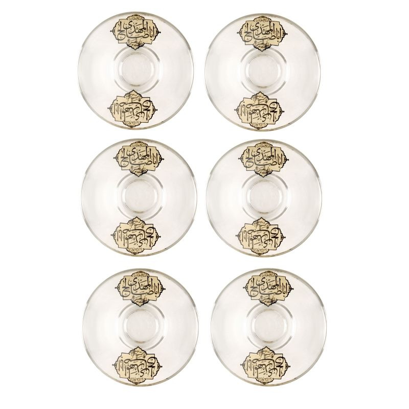 ست فنجان و نعلبکی 12 پارچه مدل مذهبی طرح یا اباصالح