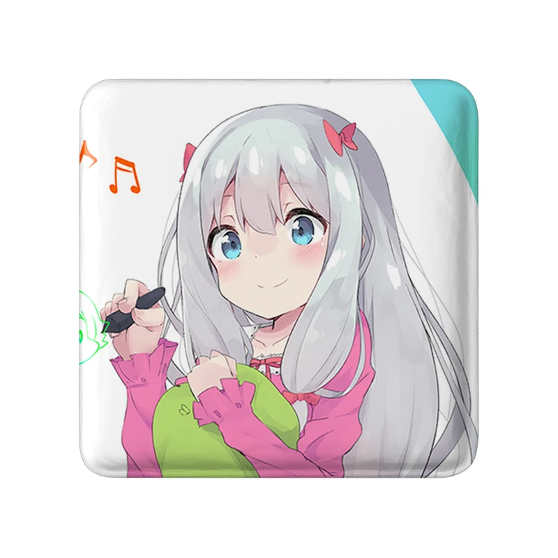 مگنت خندالو طرح ساگیری انیمه ارومانگا سنسی Eromanga Sensei  مدل مربعی کد 22614