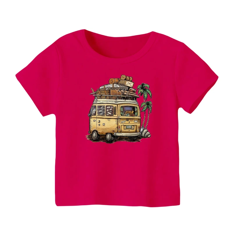 تی شرت آستین کوتاه بچگانه مدل ماشین کد ۷