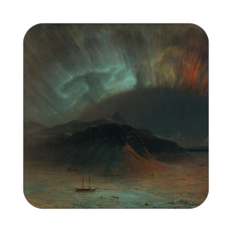 زیر لیوانی کاکتی طرح نقاشی رنگ روغن مدل mg10012