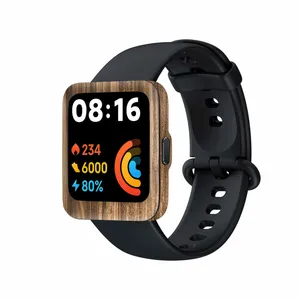 برچسب ماهوت طرح Light_Walnut_Wood مناسب برای ساعت هوشمند شیائومی Redmi Watch 2 Lite