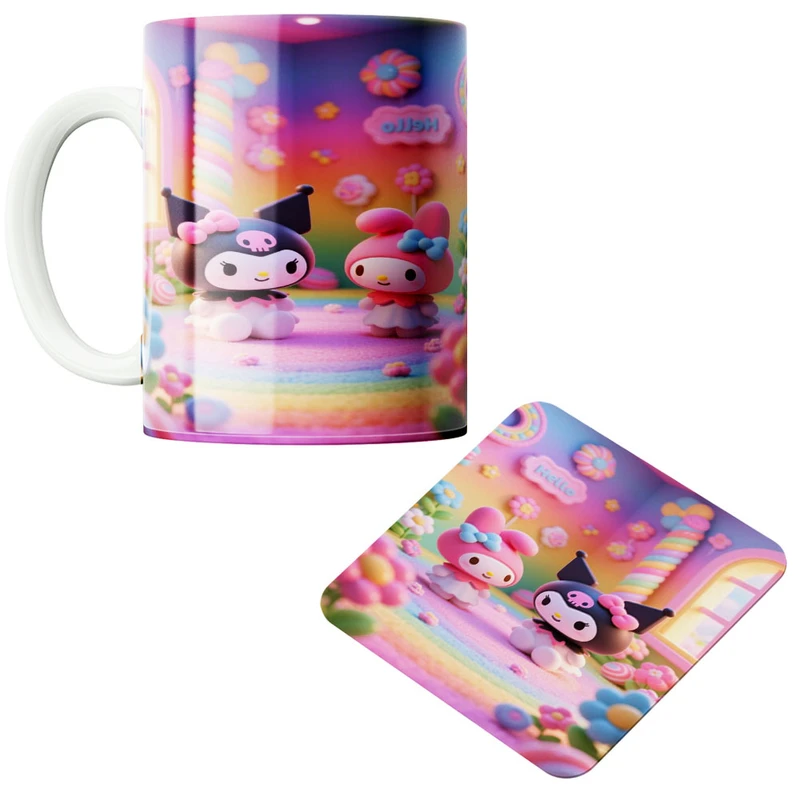 ماگ پاد آفرین مدل کرومی کد 573 به همراه زیر لیوانی