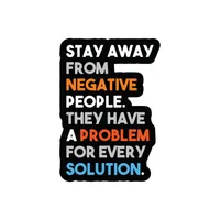 برچسب لپ تاپ پویا مارکت طرح دور از افکار منفی کد 1595