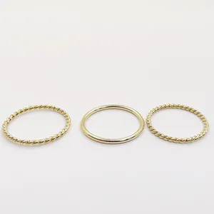 انگشتر زنانه مدل مینیمال کد 05 مجموعه 3 عددی