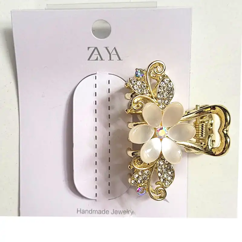 کلیپس مو زنانه زایا مدل گل صدفی کد 08007