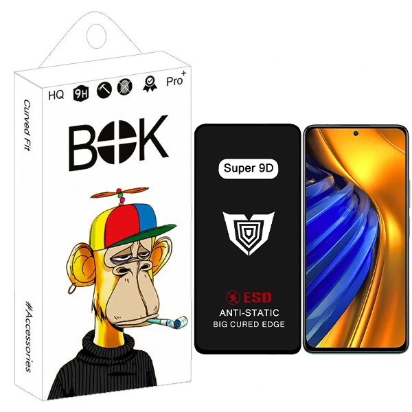 محافظ صفحه نمایش بوک مدل Super 9D View مناسب برای گوشی موبایل شیائومی Poco f4 / K40s / a73 5G